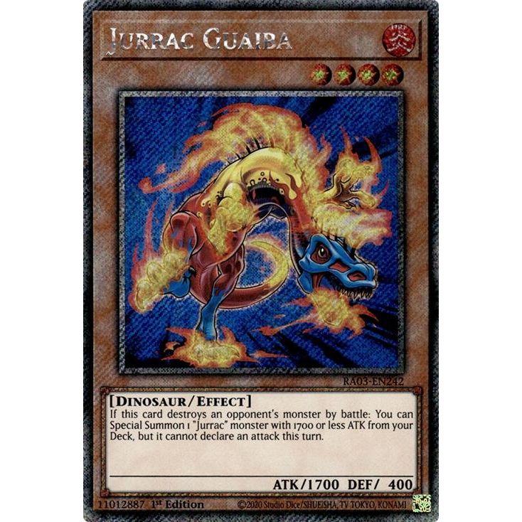 Image for Jurrac Guaiba (Platinum Secret Rare) (RA03-EN242) - YuGiOh