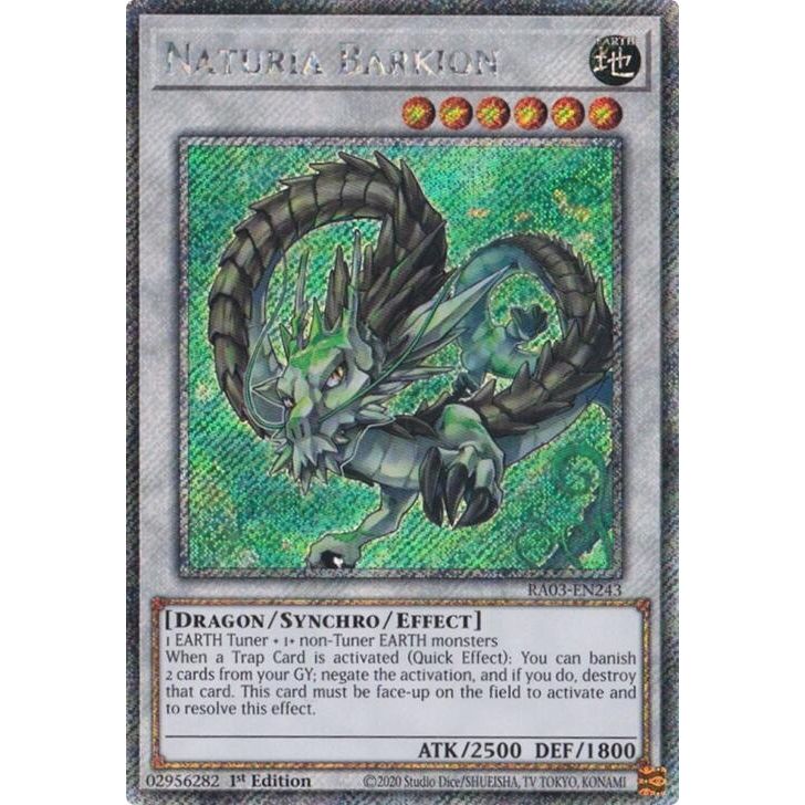 Image for Naturia Barkion (Platinum Secret Rare) (RA03-EN243) - YuGiOh