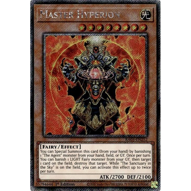 Image for Master Hyperion (Platinum Secret Rare) (RA03-EN252) - YuGiOh