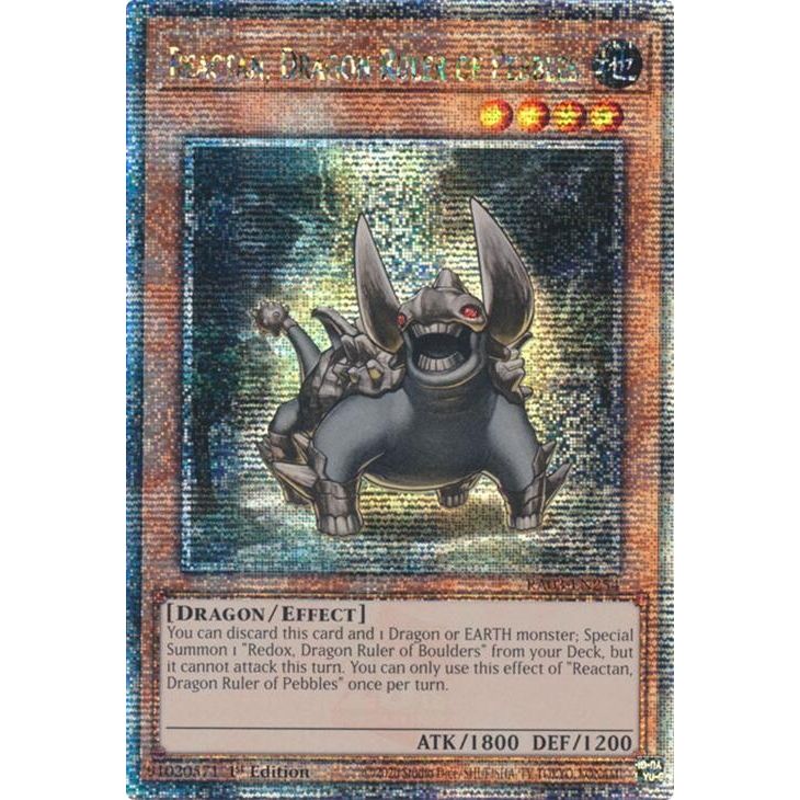 Image for Reactan, Dragon Ruler of Pebbles (Quarter Century Secret Rare) (RA03-EN254) - YuGiOh
