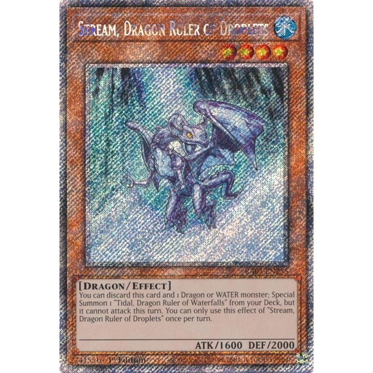 Image for Stream, Dragon Ruler of Droplets (Platinum Secret Rare) (RA03-EN255) - YuGiOh