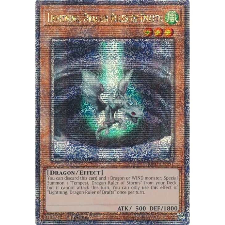 Image for Lightning, Dragon Ruler of Drafts (Quarter Century Secret Rare) (RA03-EN257) - YuGiOh