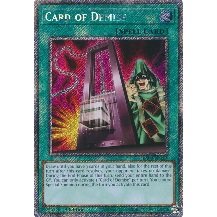 Image for Card of Demise (Platinum Secret Rare) (RA03-EN265) - YuGiOh