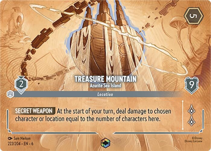 Image for Treasure Mountain - Azurite Sea Island (Enchanted) (222/204) (6) - Disney Lorcana