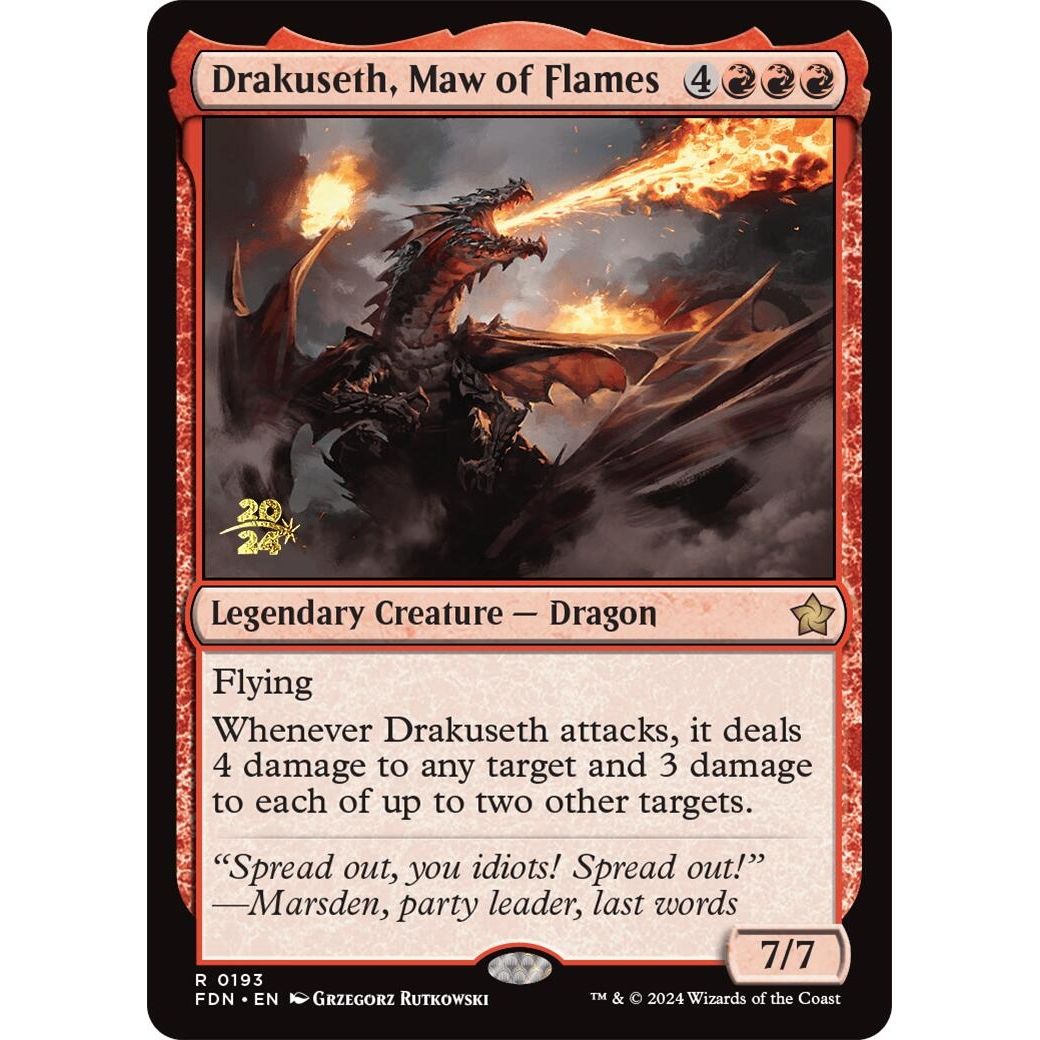 Image for Drakuseth, Maw of Flames (FDN) (193) (PRE) - Magic: The Gathering