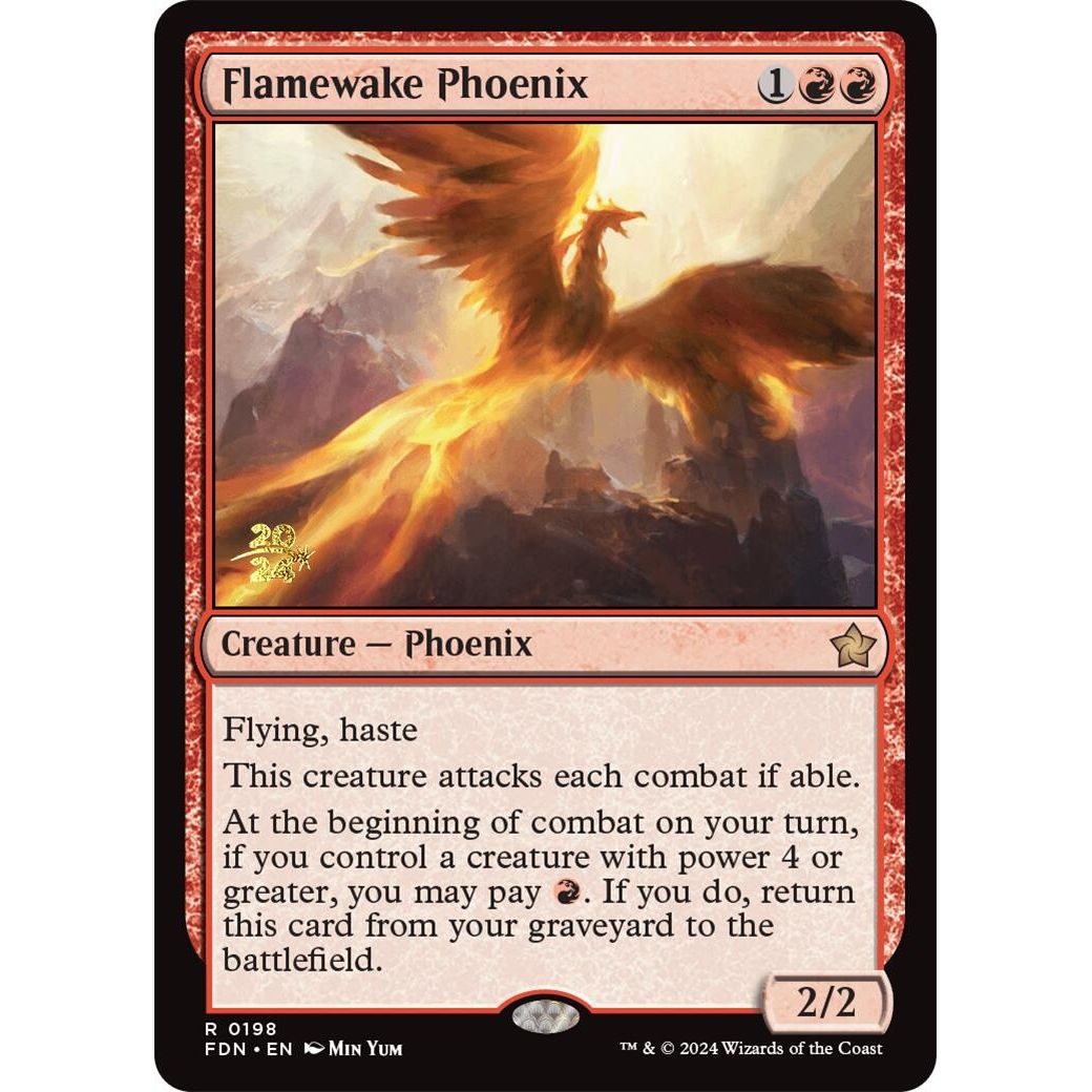 Image for Flamewake Phoenix (FDN) (198) (PRE) - Magic: The Gathering