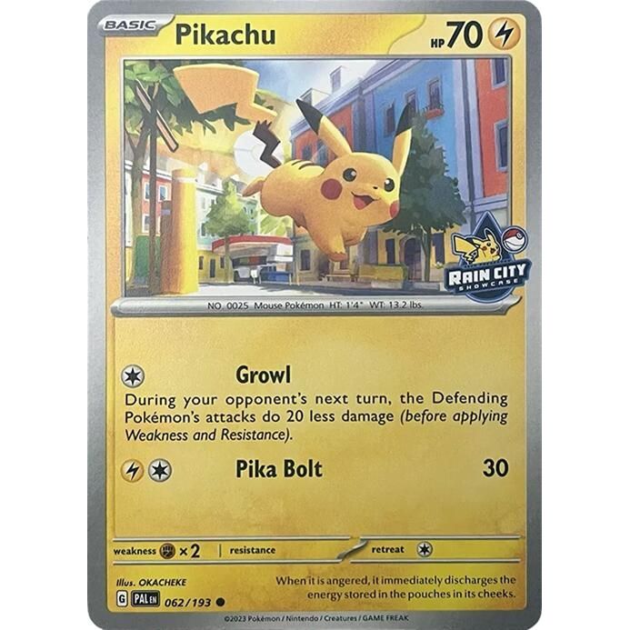 Image for Pikachu (Rain City Showcase) (062/193) (MCAP) - Pokemon