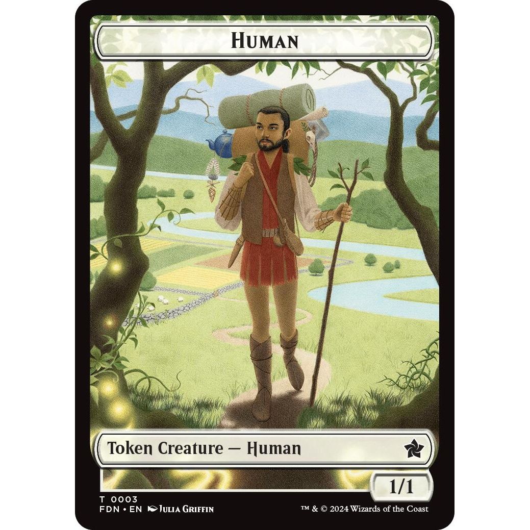 Image for Human // Knight Double-Sided Token (3 // 4) (FDN) - Magic: The Gathering