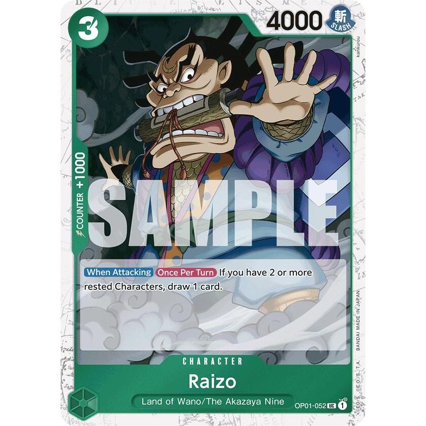 Image for Raizo (Jolly Roger Foil) (OP01-052) (PRB-01) - One Piece Card Game