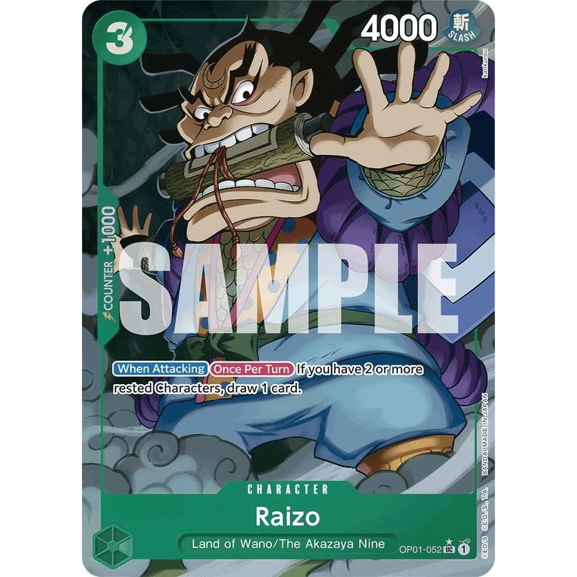 Image for Raizo (Full Art) (OP01-052) (PRB-01) - One Piece Card Game