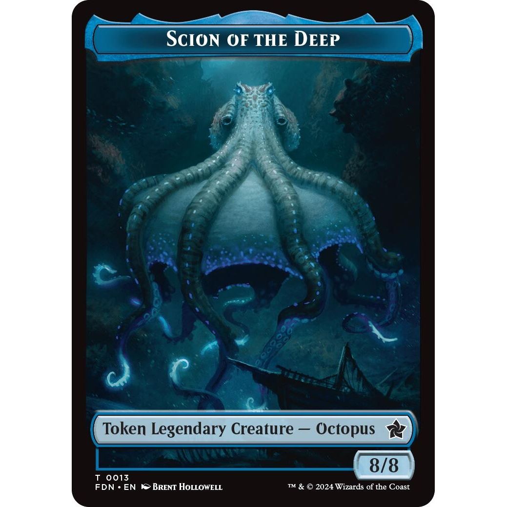 Image for Scion of the Deep // Koma's Coil Doubled-Sided Token (13 // 11) (FDN) - Magic: The Gathering