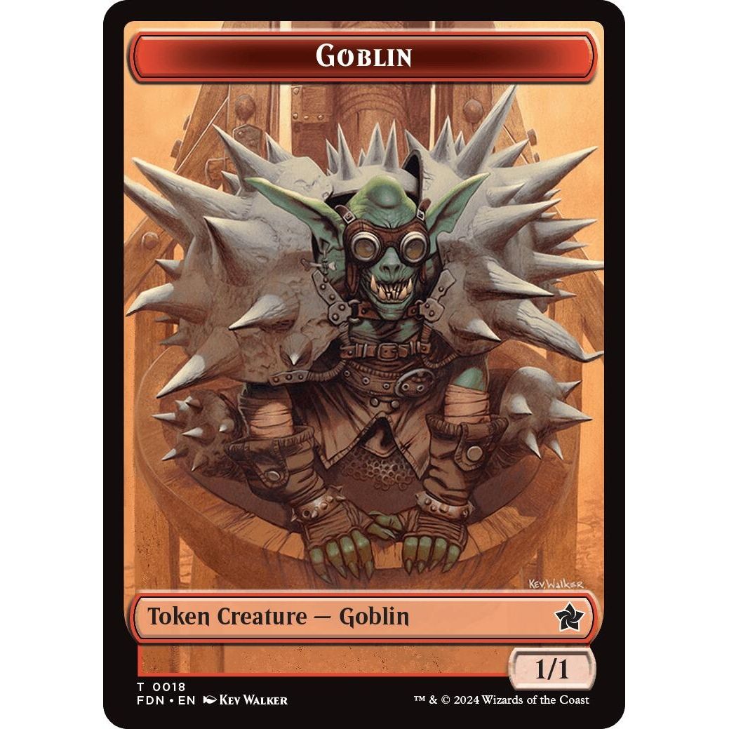 Image for Goblin // Zombie Doubled-Sided Token (18 // 15) (FDN) - Magic: The Gathering