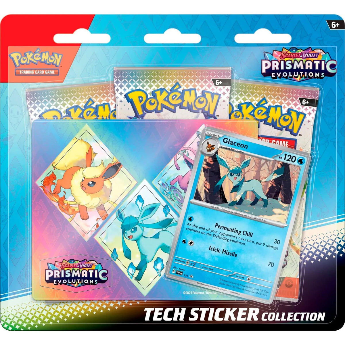 Image for Prismatic Evolutions Tech Sticker Collection [Glaceon] - Pokemon