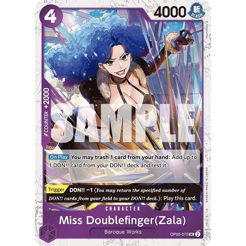 Image for Miss Doublefinger(Zala) (Jolly Roger Foil) (OP05-073) (PRB-01) - One Piece Card Game