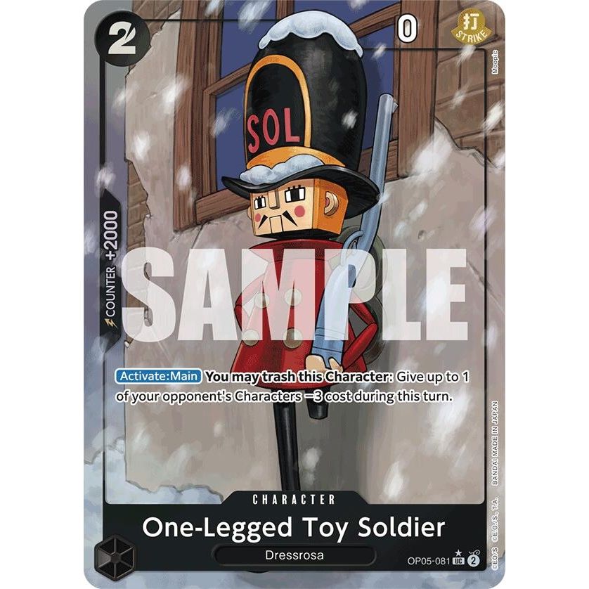 Image for One-Legged Toy Soldier (Full Art) (OP05-081) (PRB-01) - One Piece Card Game