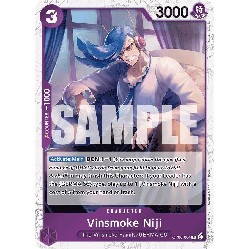 Image for Vinsmoke Niji (OP06-064) (Jolly Roger Foil) (OP06-064) (PRB-01) - One Piece Card Game