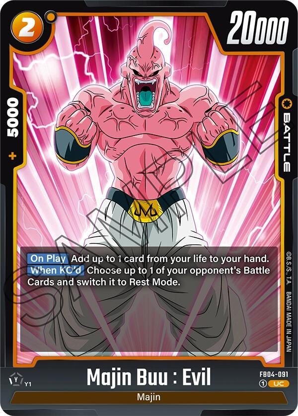 Image for Majin Buu : Evil - FB04-091 (FB04-091) (FB04) - Dragon Ball Super: Fusion World