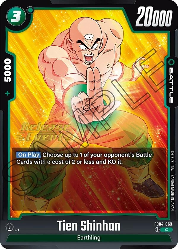Image for Tien Shinhan - FB04-063 (FB04-063) (FB04_PR) - Dragon Ball Super: Fusion World