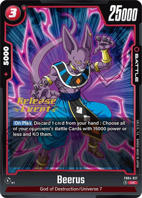 Image for Beerus (FB04-017) (FB04_PR) - Dragon Ball Super: Fusion World