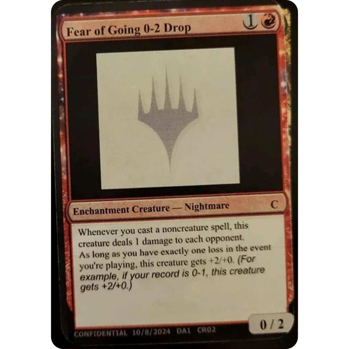 Image for Fear of Going 0-2 Drop - Magic: The Gathering