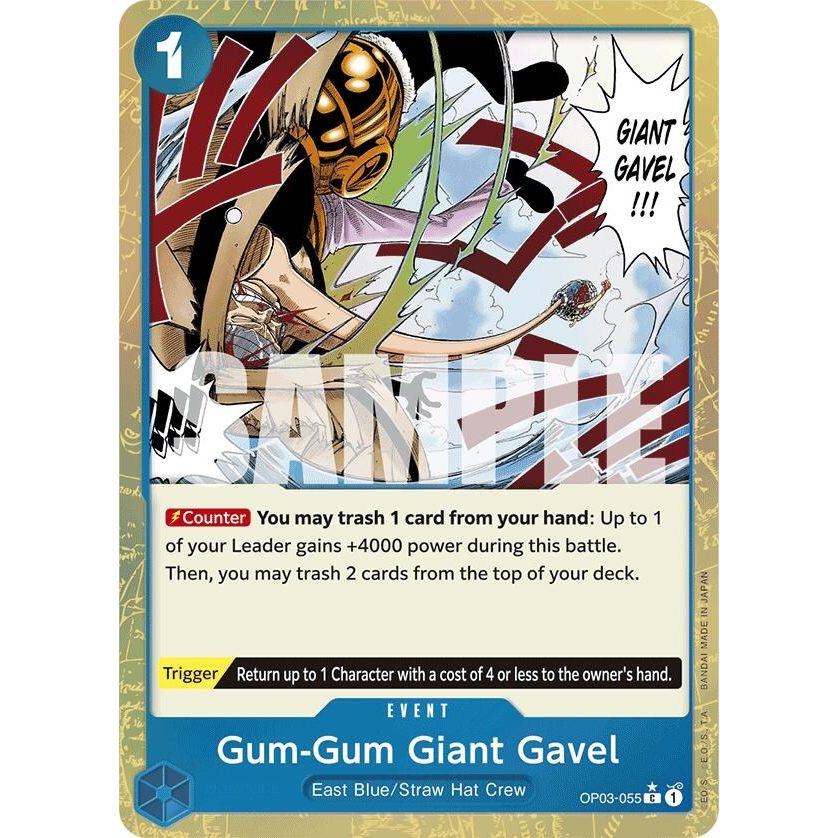 Image for Gum-Gum Giant Gavel (Textured Foil) (OP03-055) (PRB-01) - One Piece Card Game