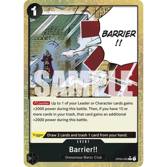Image for Barrier!! (Textured Foil) (OP04-095) (PRB-01) - One Piece Card Game