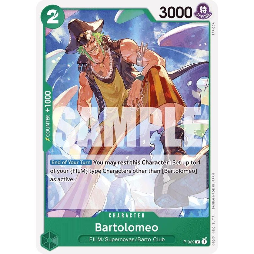 Image for Bartolomeo (P-029) (Reprint) (P-029) (PRB-01) - One Piece Card Game