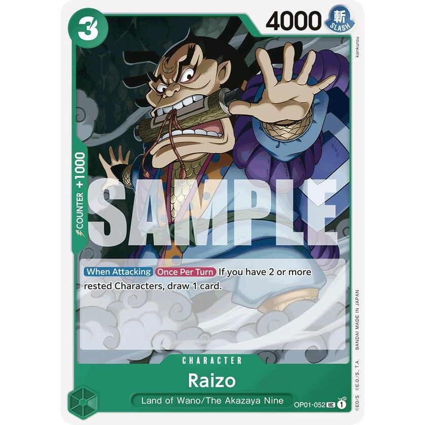 Image for Raizo (Reprint) (OP01-052) (PRB-01) - One Piece Card Game