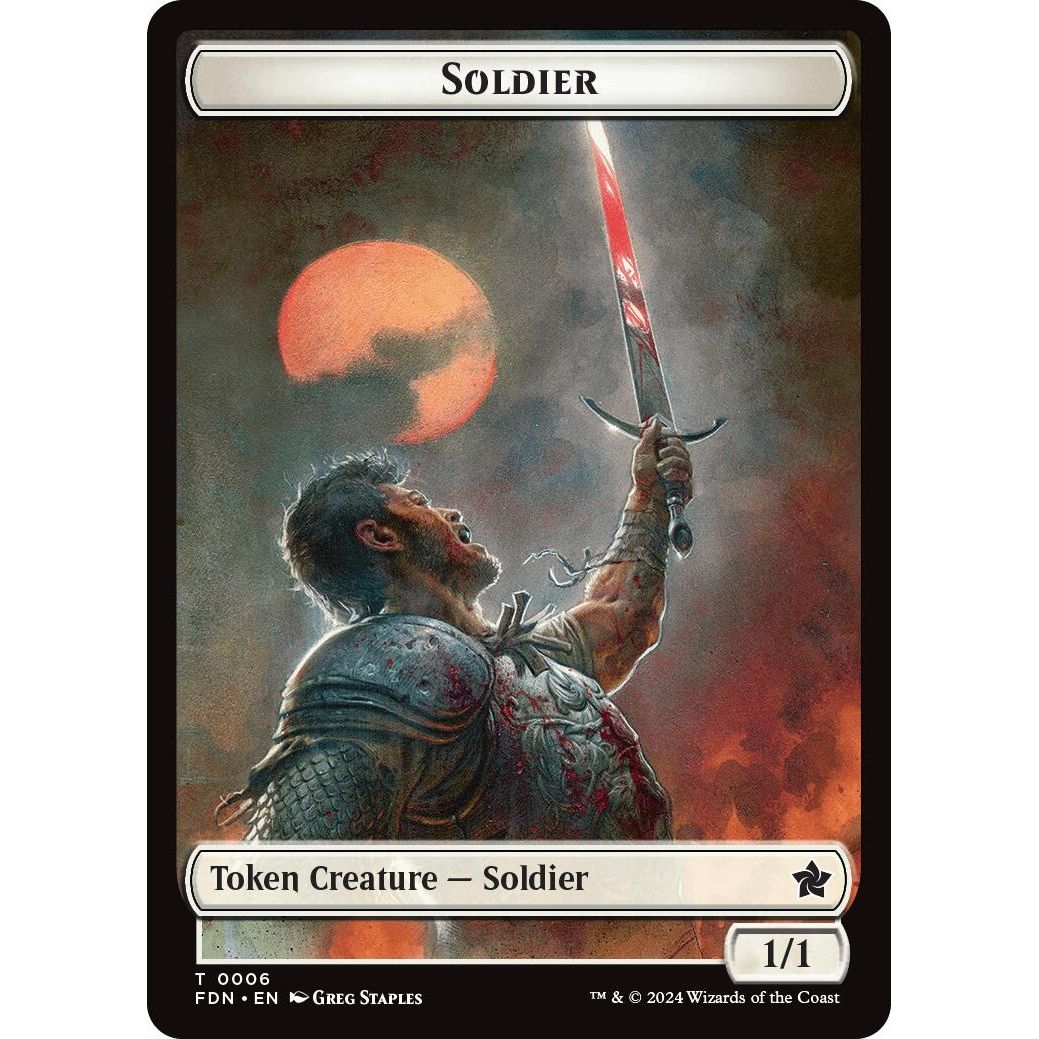 Image for Soldier // Faerie Double-Sided Token (6 // 9) (FDN) - Magic: The Gathering