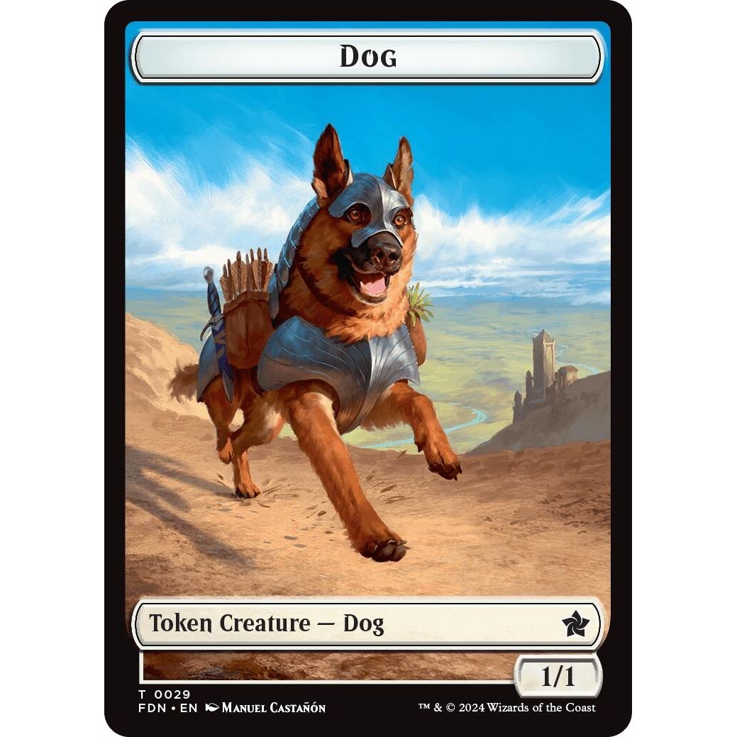 Image for Dog // Beast (0032) Double-Sided Token (29 // 32) (FDN) - Magic: The Gathering