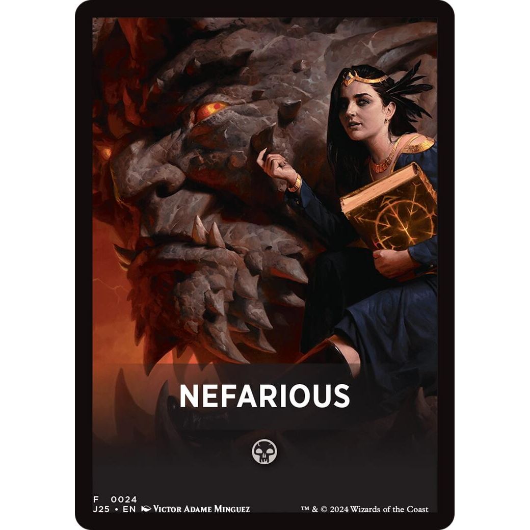 Image for Nefarious Theme Card (24) (J25) - Magic: The Gathering
