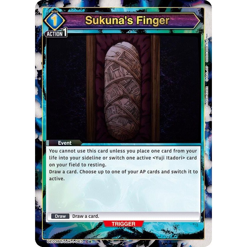 Image for Sukuna's Finger (C*) (UE03BT/JJK-1-063) (UE03BT) - Union Arena