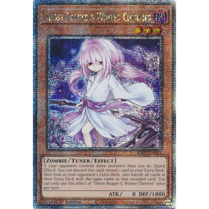 Image for Ghost Reaper & Winter Cherries (Alternate Art) (Quarter Century Secret Rare) (RA03-EN014) - YuGiOh