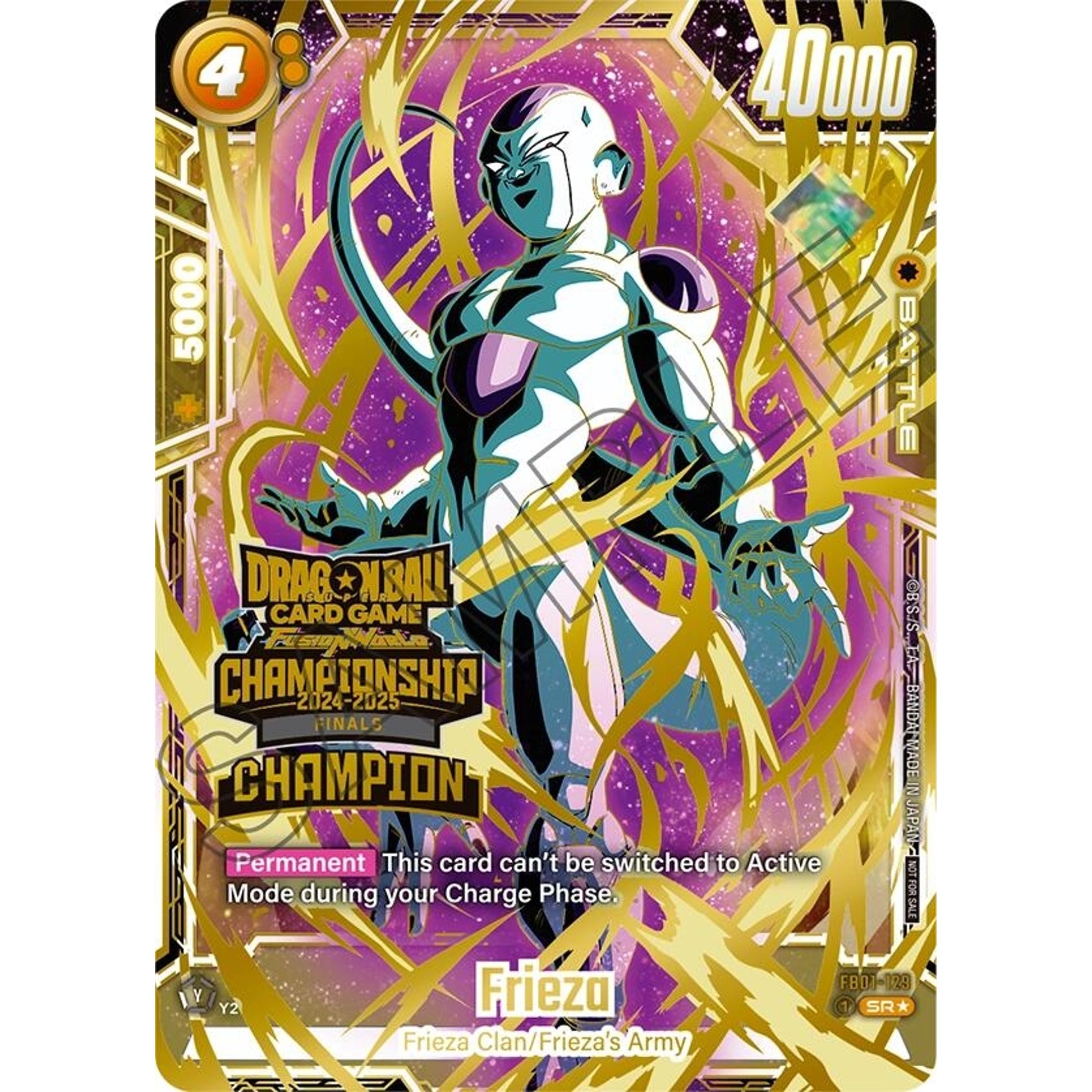 Image for Frieza - FB01-129 (Championship 2024-2025 Finals Champion) (FB01-129) (DBSFW_TPR) - Dragon Ball Super: Fusion World