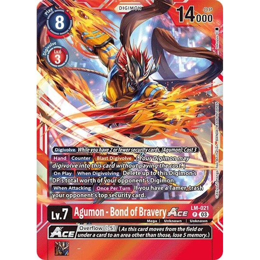 Image for Agumon - Bond of Bravery ACE (LM-021 P) (LM) - Digimon Card Game