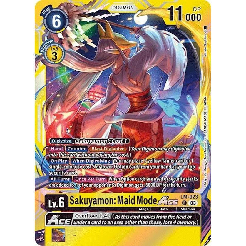 Image for Sakuyamon: Maid Mode ACE (LM-023 P) (LM) - Digimon Card Game