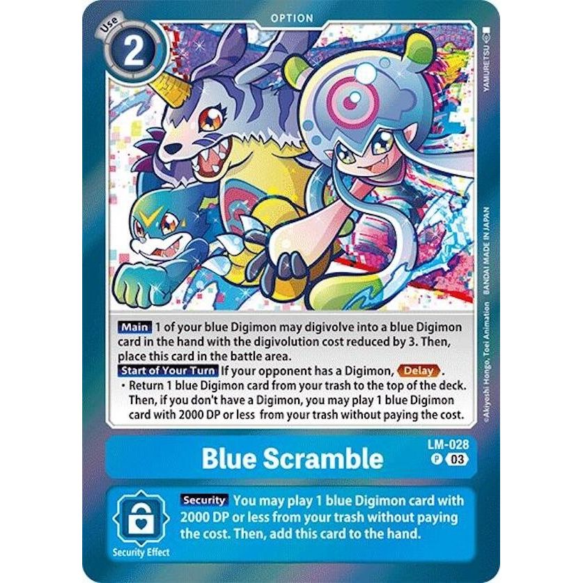 Image for Blue Scramble (LM-028 P) (LM) - Digimon Card Game