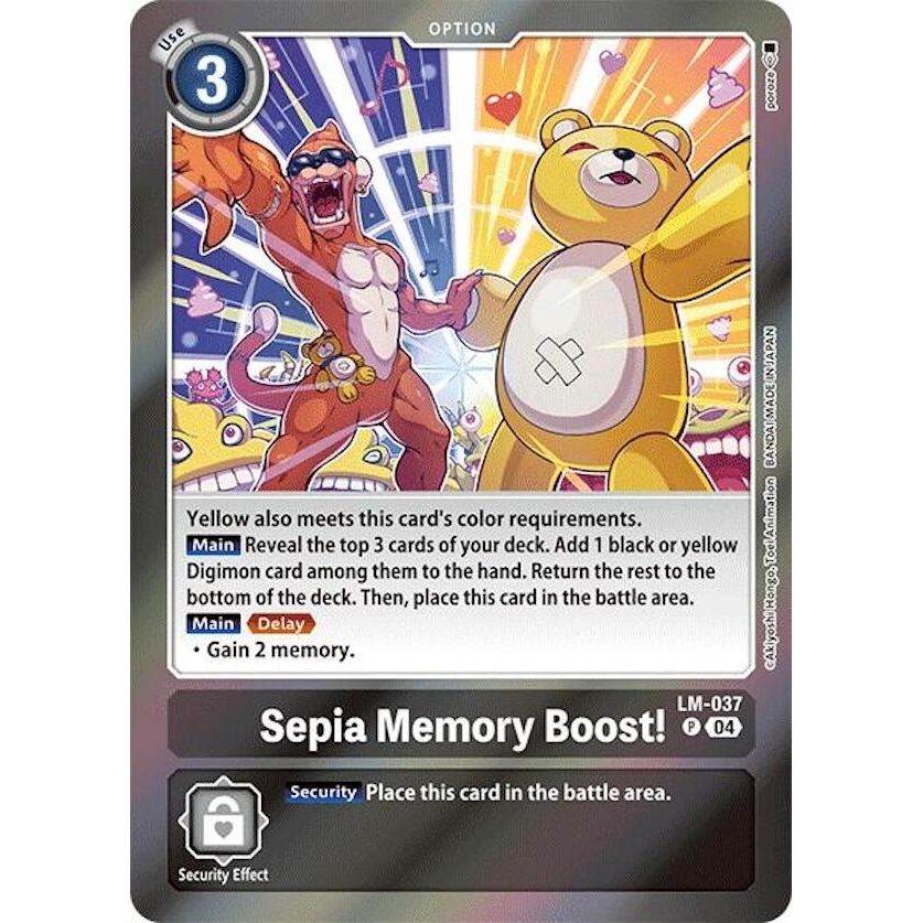 Image for Sepia Memory Boost! (LM-037 P) (LM) - Digimon Card Game