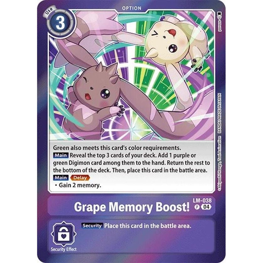 Image for Grape Memory Boost! (LM-038 P) (LM) - Digimon Card Game