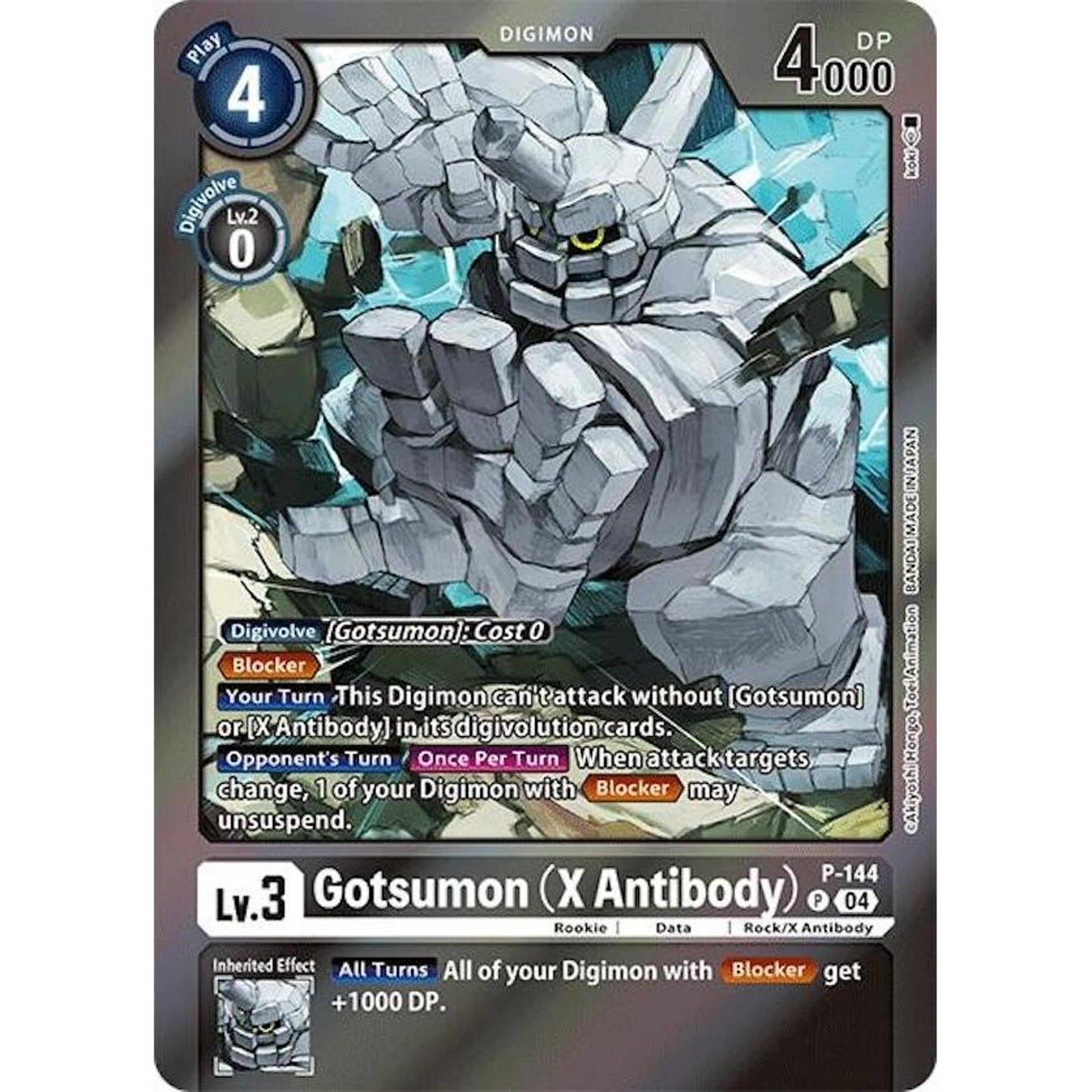 Image for Gotsumon (X Antibody) (Reprint) (P-144 P) (LM) - Digimon Card Game