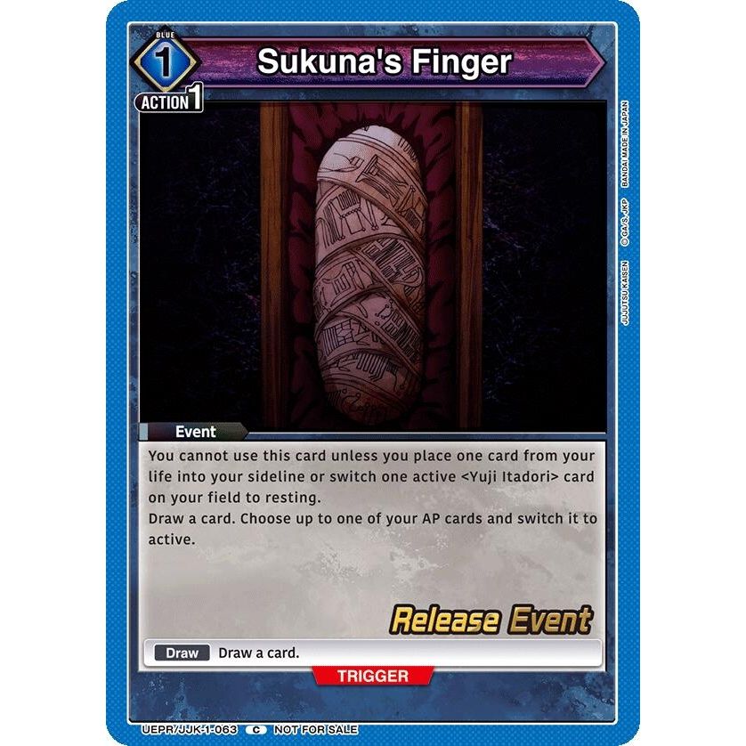 Image for Sukuna's Finger (UEPR/JJK-1-063) (UE03BT_RE) - Union Arena