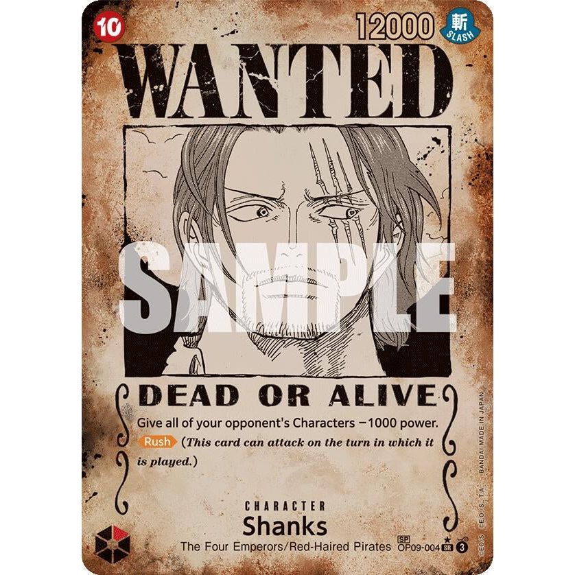 Image for Shanks (004) (Wanted Poster) (OP09-004) (OP09) - One Piece Card Game