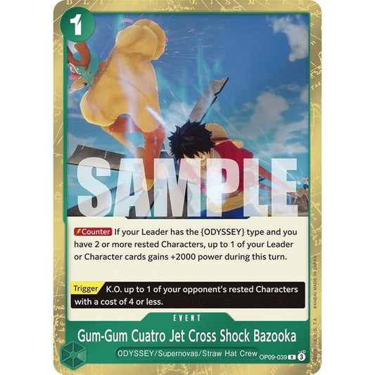 Image for Gum-Gum Cuatro Jet Cross Shock Bazooka (OP09-039) (OP09) - One Piece Card Game
