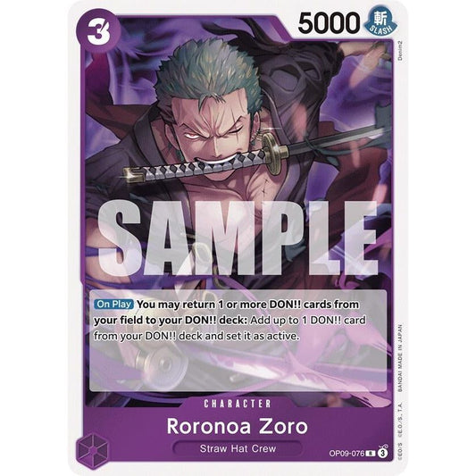 Image for Roronoa Zoro (076) (OP09-076) (OP09) - One Piece Card Game