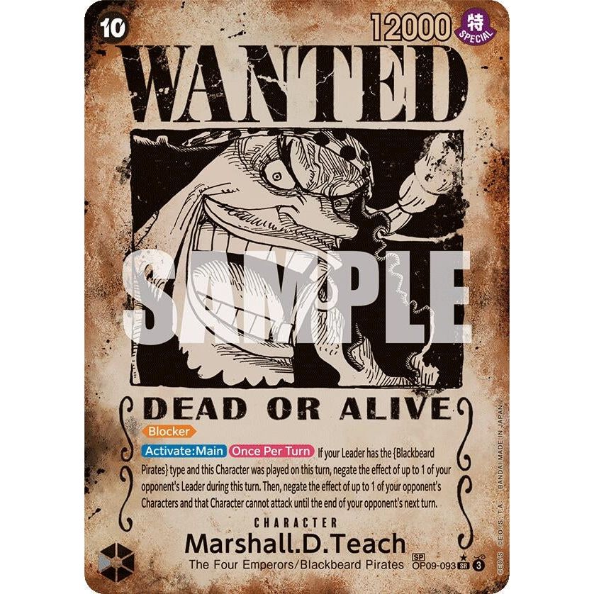 Image for Marshall.D.Teach (093) (Wanted Poster) (OP09-093) (OP09) - One Piece Card Game