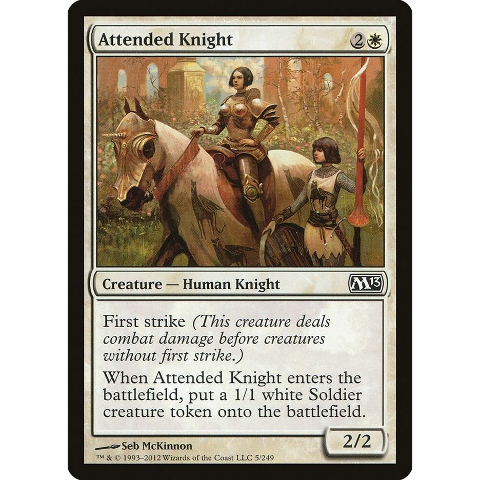 Image for Attended Knight (5) (M13) - Magic: The Gathering