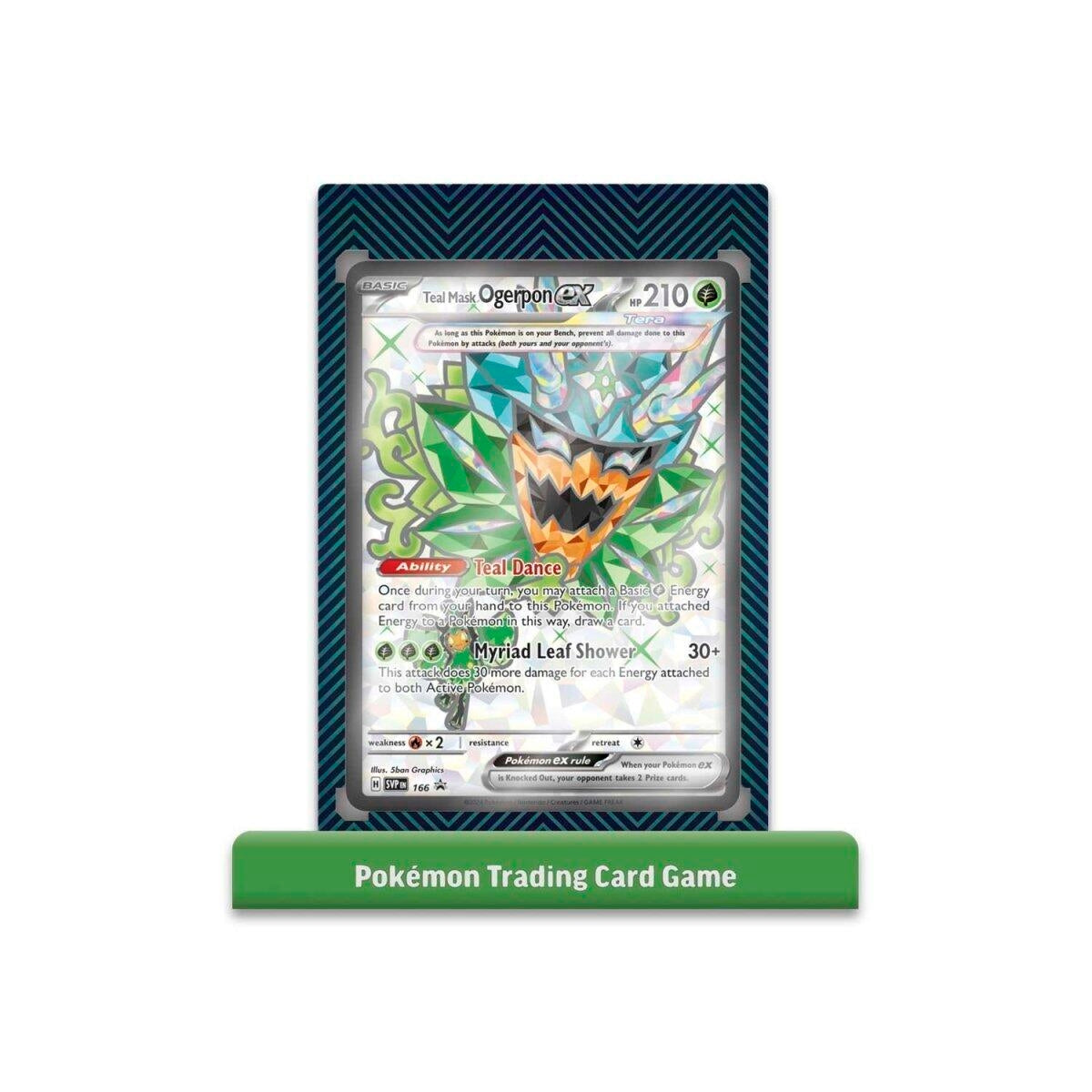 Image for Pokemon TCG: Ogerpon ex Premium Collection Card Protector with Display Base - Collectible Storage