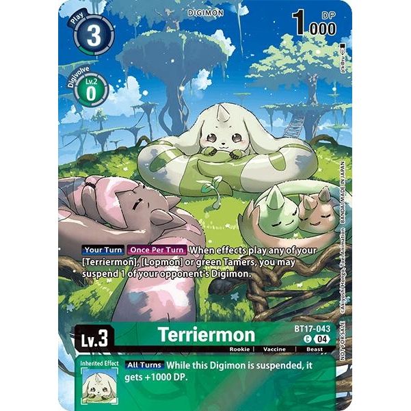 Image for Terriermon (Legend Pack 2024 Box Topper) (BT17-043 C) - Digimon Card Game