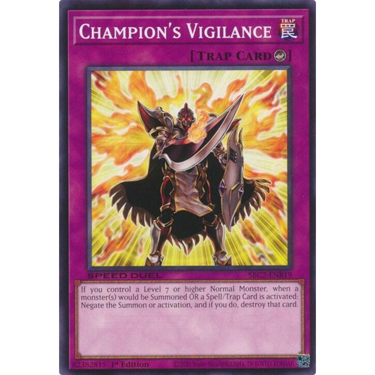 Image for Champion's Vigilance (SBC2-ENB19) (SBC2) - YuGiOh