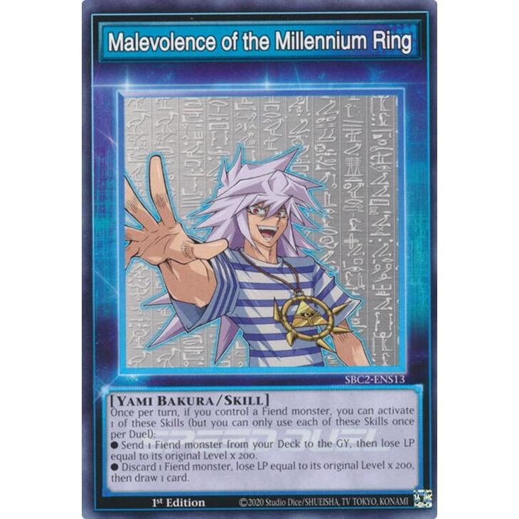 Image for Malevolence of the Millennium Ring (SBC2-ENS13) (SBC2) - YuGiOh